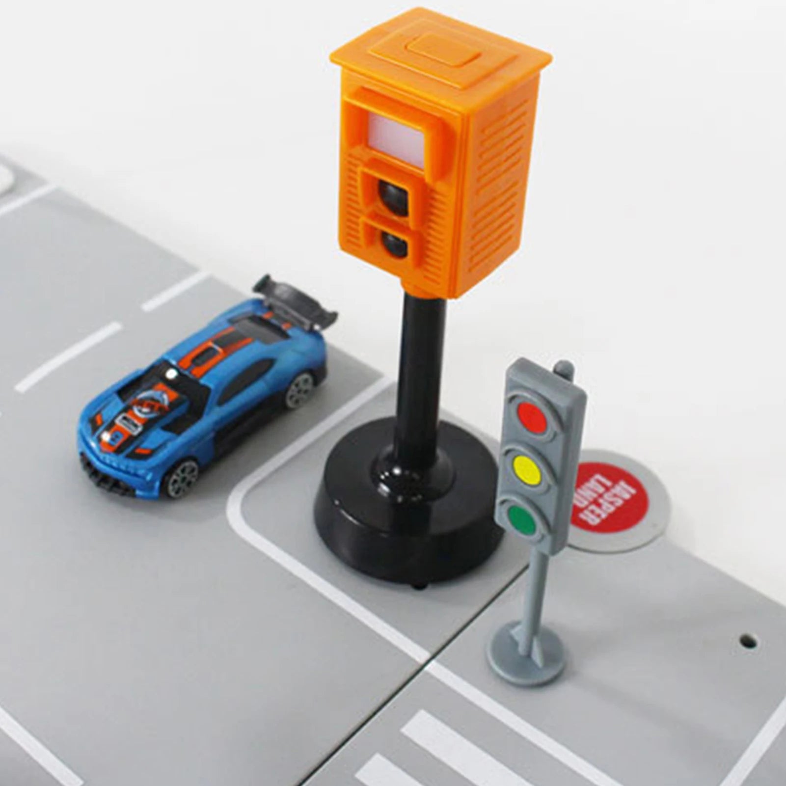 Kids Traffic Toys Light Traffic Enforcement Camera Toy Mini Traffic Signs Road Light Block Sound LED Safety Education Tools