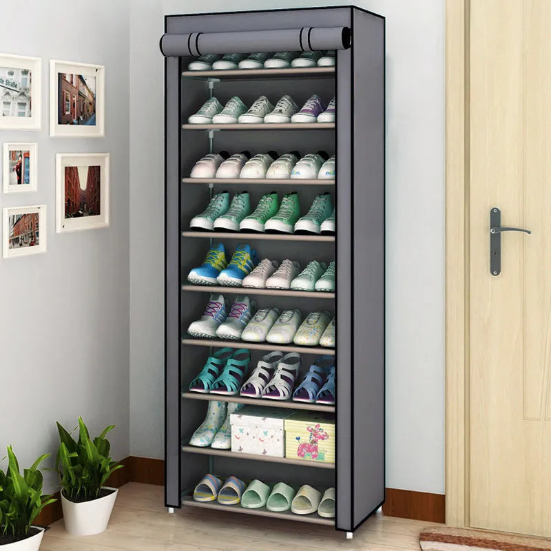 Multilayer Shoe Rack Organizer Nonwoven Fabric Hallway Entryway Stand Holder Space Saving Cabinet Home Furniture Dustproof Shelf